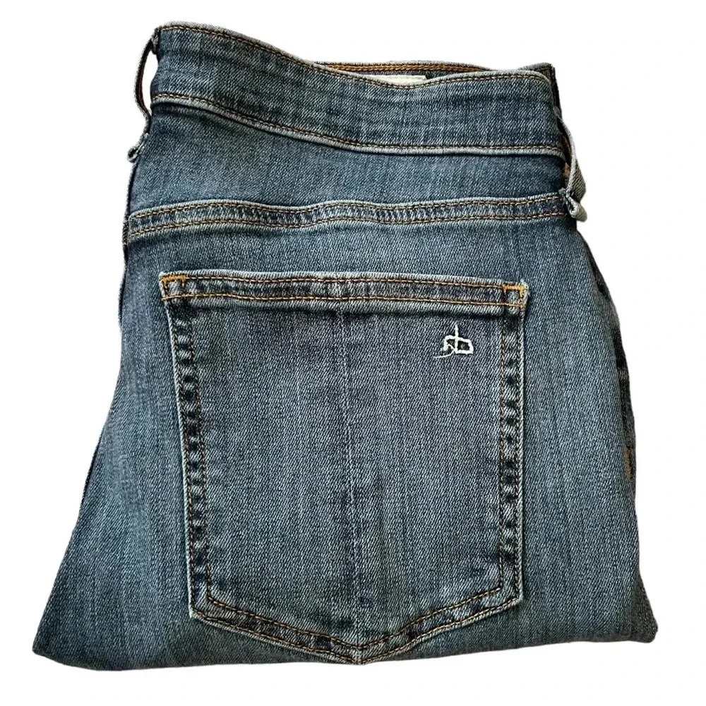 LAST CALL Rag & Bone Cate Mid-Rise Skinny Jeans Women’s Size 27 Raw Hem